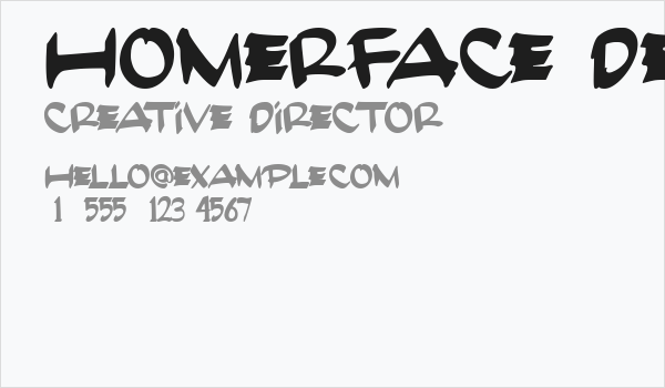 HomerFace Demo Business Card