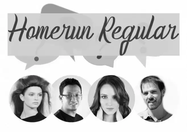 Homerun Regular Font examples