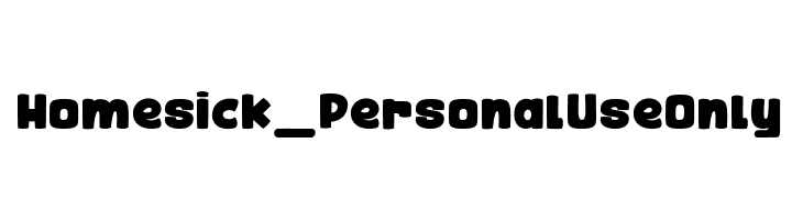 Homesick_PersonalUseOnly  フリーフォントのダウンロード