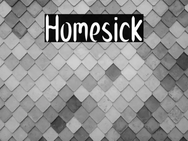 Homesick Font examples