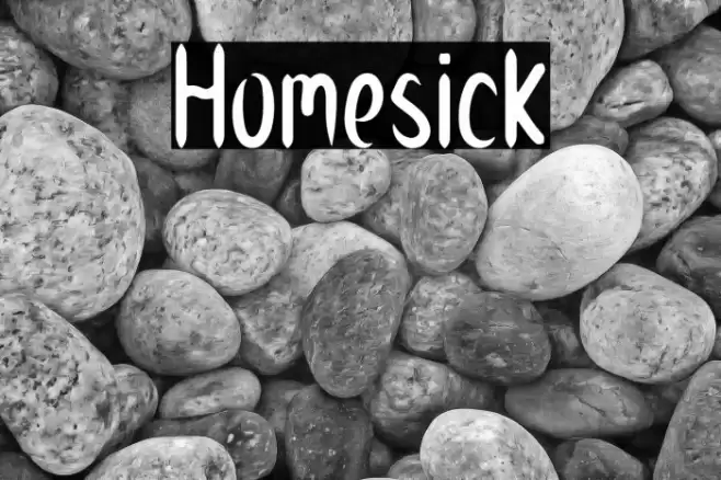 Homesick Font examples