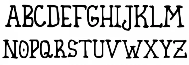 Homespun Small Caps Schriftart Groß