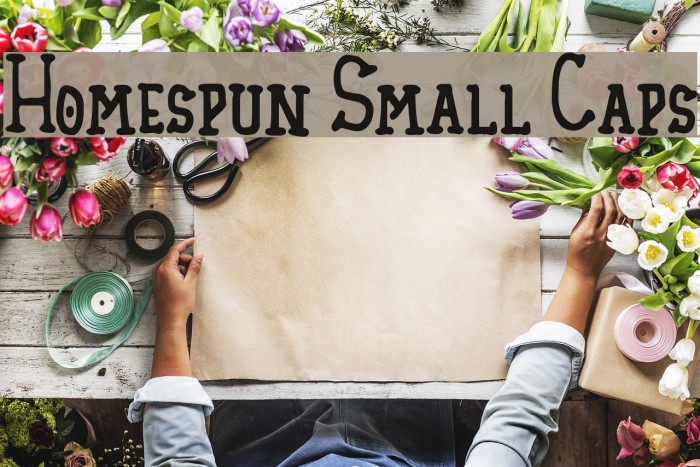 Homespun Small Caps Font examples