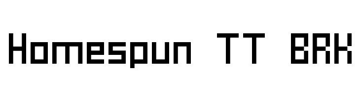 Homespun TT BRK Font