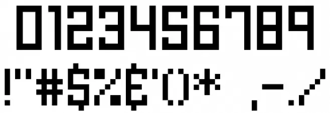 Homespun TT BRK Font OTHER CHARS