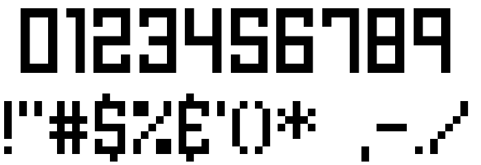 Homespun TT BRK Font OTHER CHARS
