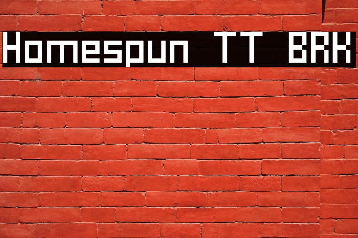 Homespun TT BRK Font examples