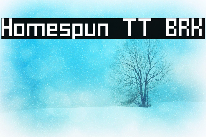 Homespun TT BRK Font examples