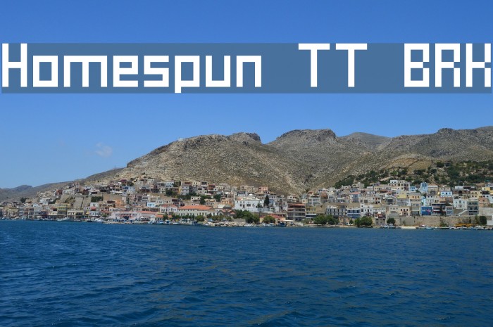 Homespun TT BRK Font examples