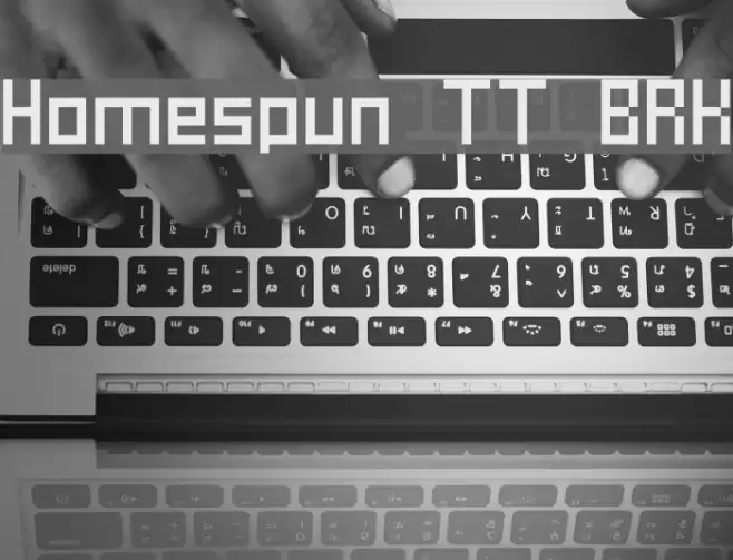 Homespun TT BRK Font examples