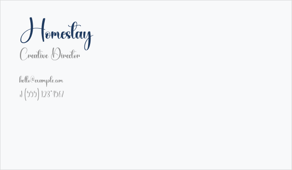 Homestay Business Card