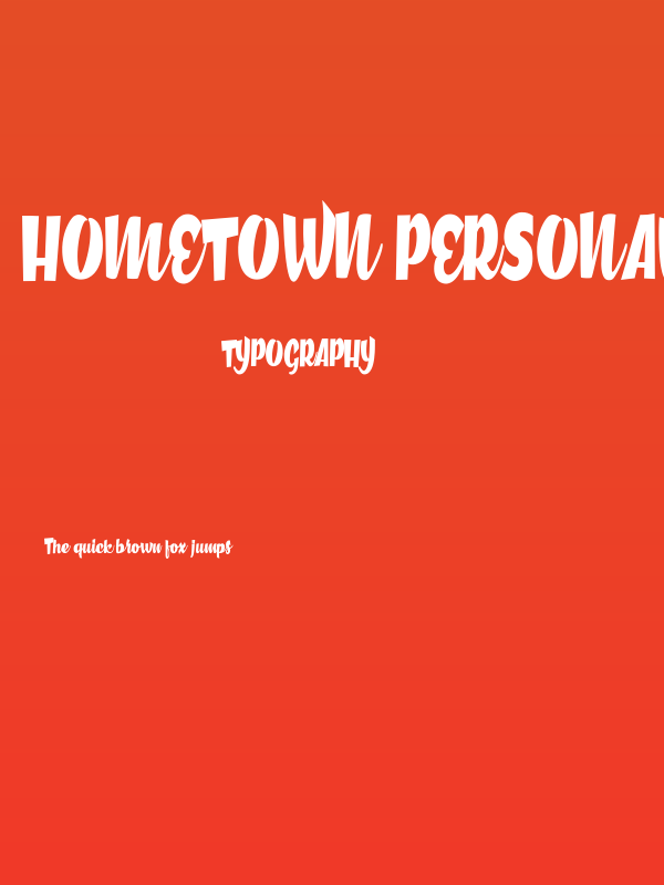 Hometown Personal Use  Poster