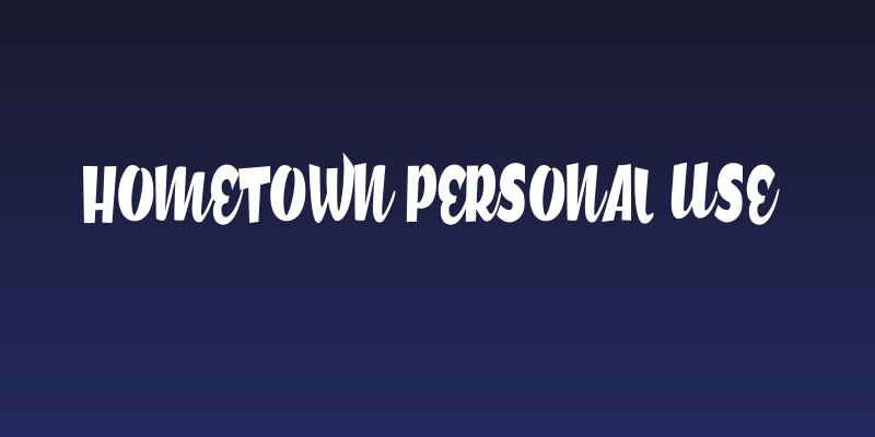 Hometown Personal Use  Social Header