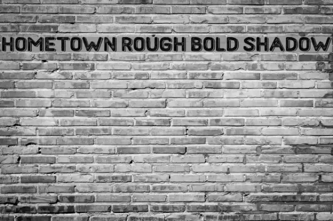 Hometown Rough Bold Shadow Font examples