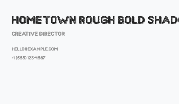 Hometown Rough Bold Shadow Business Card