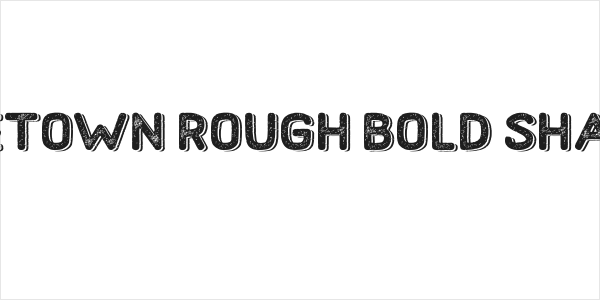 Hometown Rough Bold Shadow Logo