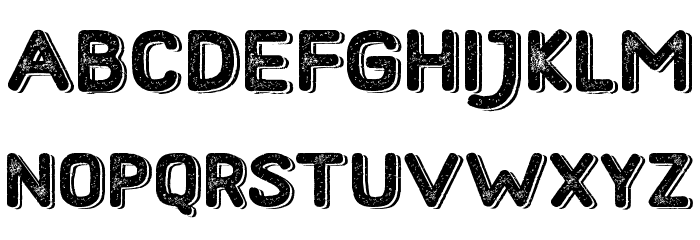Hometown Rough Bold Shadow Font LOWERCASE