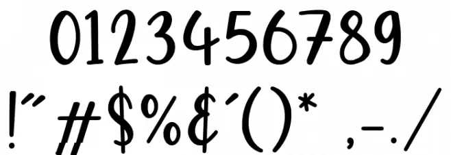 Hometown Font OTHER CHARS