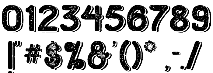 HometownRoughBoldShadow Font OTHER CHARS