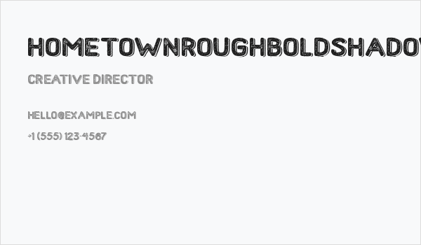 HometownRoughBoldShadow Business Card