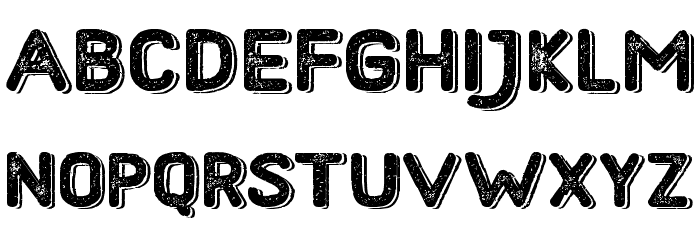 HometownRoughBoldShadow Font LOWERCASE