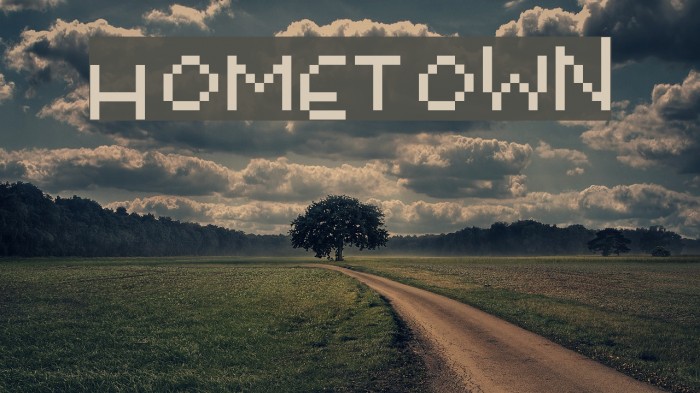 Hometown Font examples