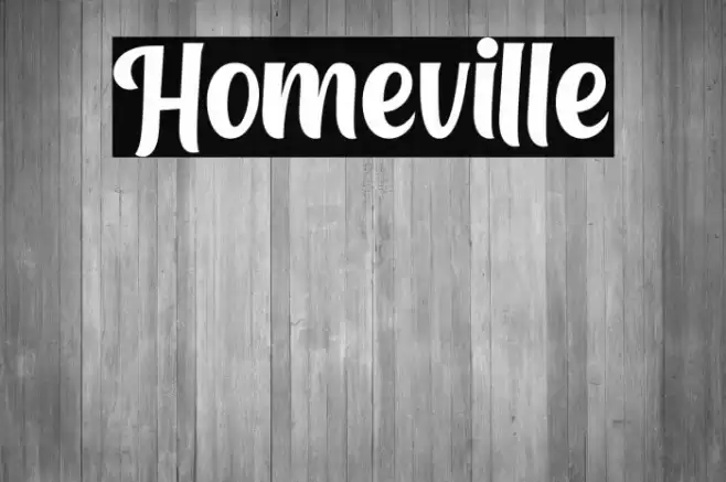 Homeville Font examples