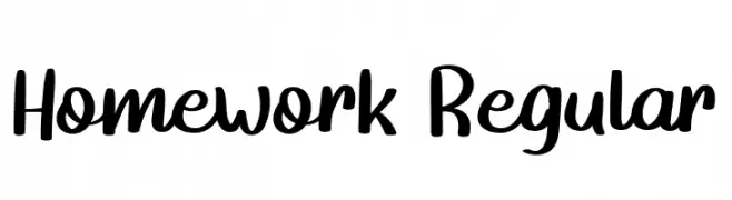Homework Regular  नि: शुल्क फ़ॉन्ट्स डाउनलोड