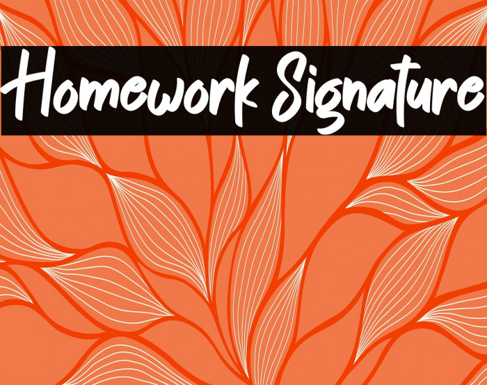 Homework Signature Example 2