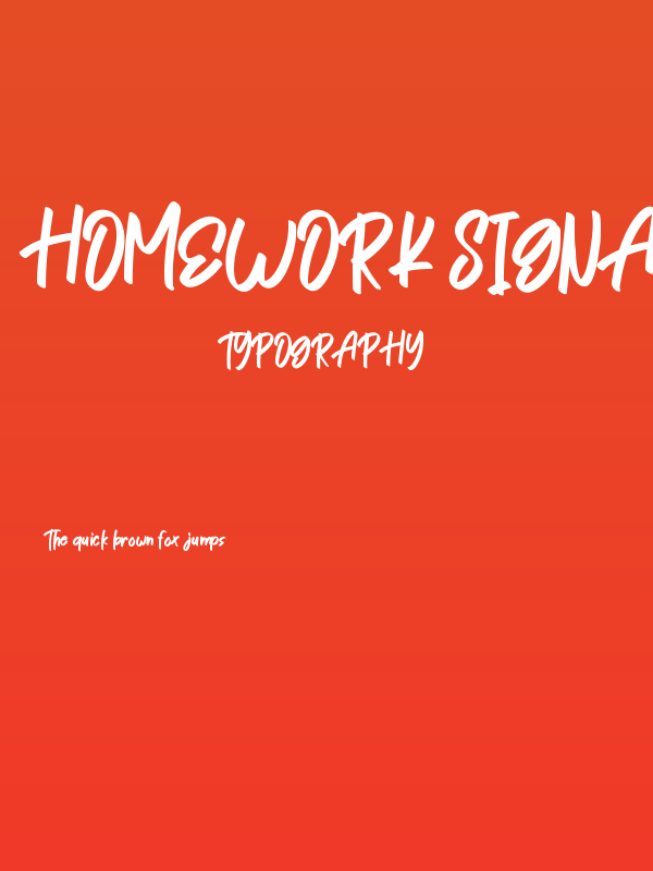 Homework Signature Poster