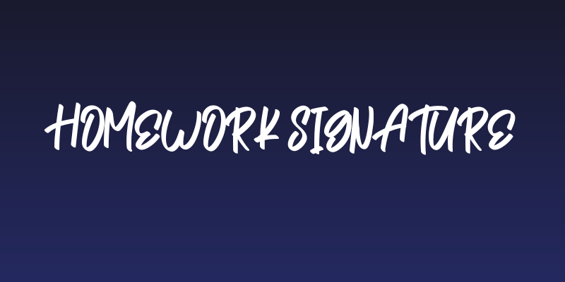 Homework Signature Social Header