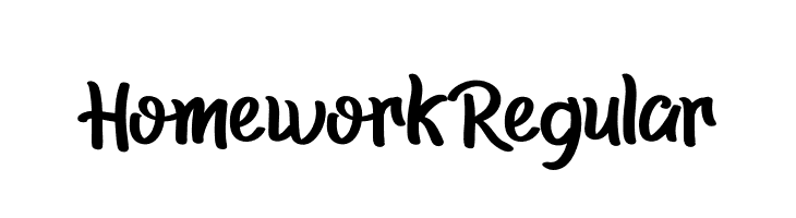 HomeworkRegular  Скачать бесплатные шрифты