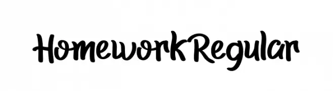 HomeworkRegular  Frei Schriftart Herunterladen