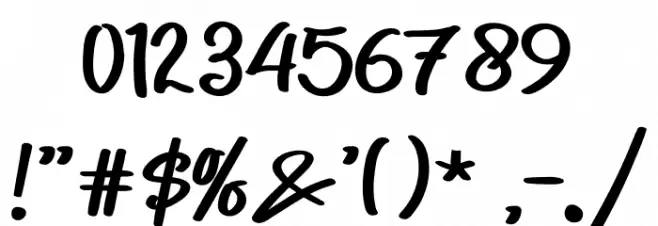 HomeworkRegular Font OTHER CHARS