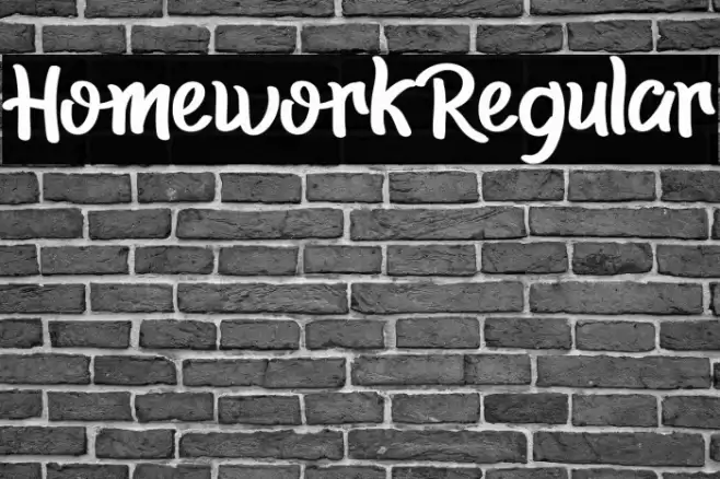 HomeworkRegular Font examples
