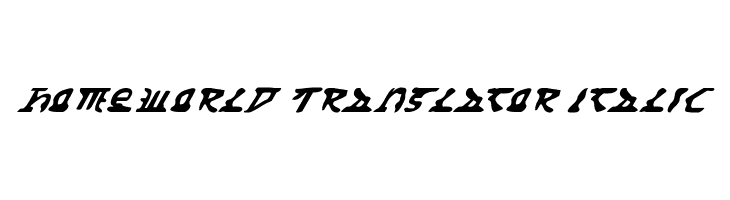 Homeworld Translator Italic  Free Fonts Download