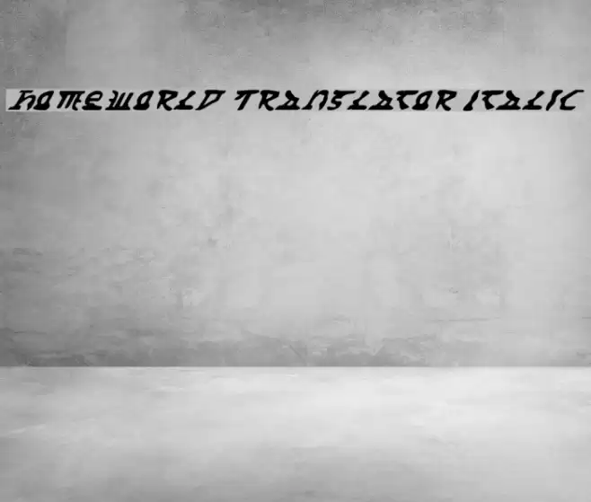 Homeworld Translator Italic Font examples