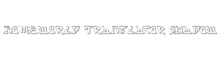 Homeworld Translator Shadow  baixar fontes gratis