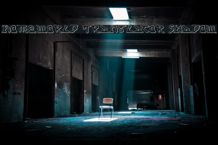 Homeworld Translator Shadow Font examples