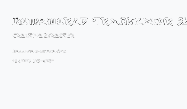 Homeworld Translator Shadow Business Card