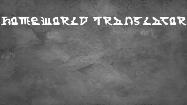 Homeworld Translator Font examples