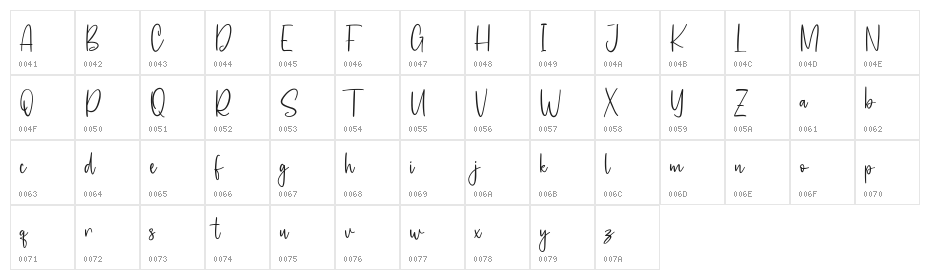 Homeytasty Free Regular Character Map