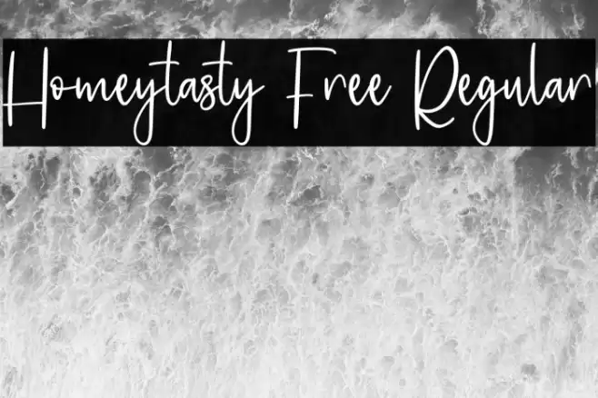 Homeytasty Free Regular Font examples