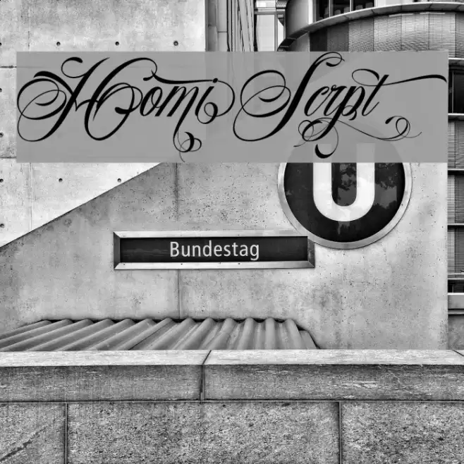 HomiScrpt Font examples