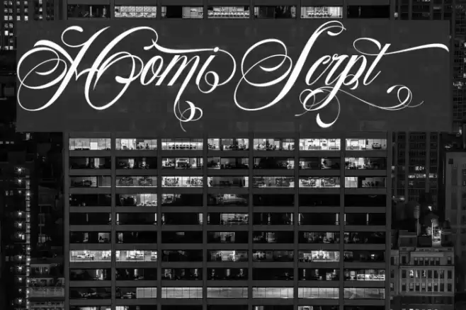 HomiScrpt Font examples