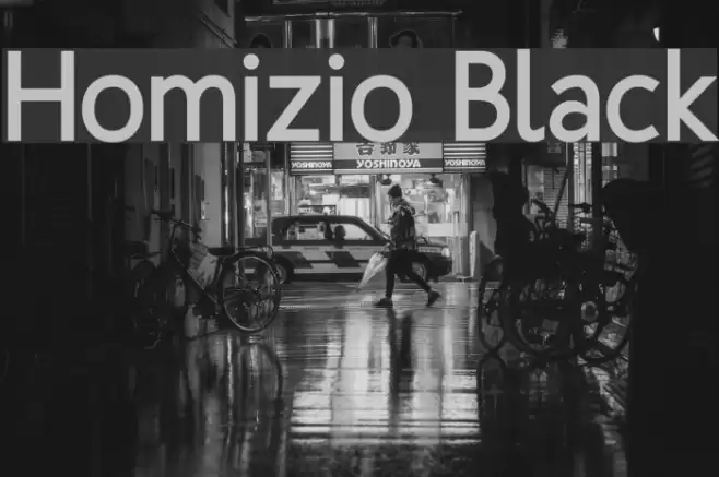 Homizio Black Font examples