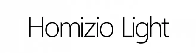 Homizio Light  नि: शुल्क फ़ॉन्ट्स डाउनलोड