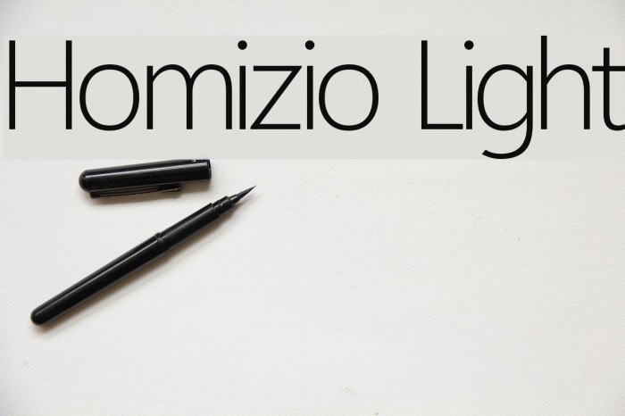 Homizio Light Font examples