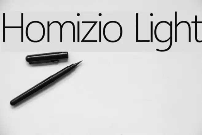 Homizio Light フォント examples