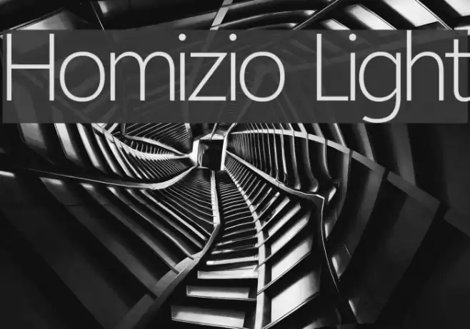 Homizio Light フォント examples